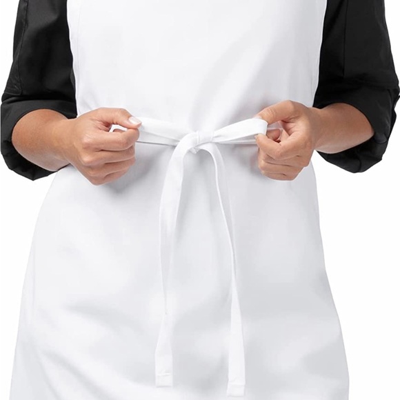 Chef Works Bib Chef's Aprons - 2 White - Picture 3 of 7